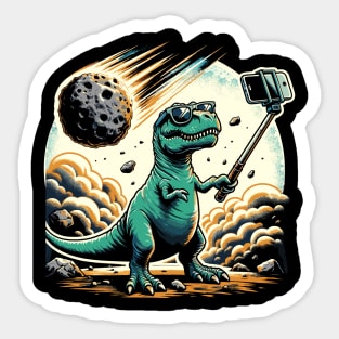 Dinosaur T-Rex Selfie Novelty Funny Dinosaur Sticker